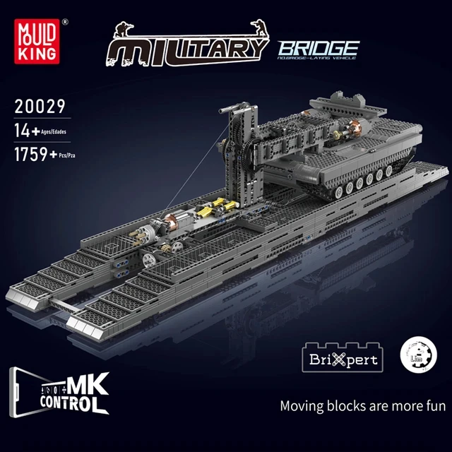Mould King 20029 Technical Tank Building Block Remote Control Bridge Laying Vehicle Model Assembly Brick Toys Kid Christmas Gift
Mould King 20029 Technical Tank Building Block Remote Control Bridge Laying Vehicle Model Assembly Brick Toys Kid Christmas Gift