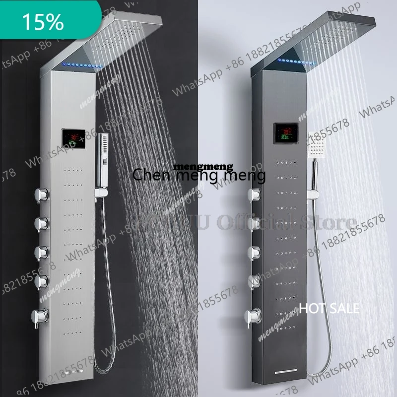 Luxury Shower For Bathroom With Digital Display Pressurized Top Nozzle Rain Head Shower Room Wall Mounted Shower Set
Luxury Shower For Bathroom With Digital Display Pressurized Top Nozzle Rain Head Shower Room Wall Mounted Shower Set