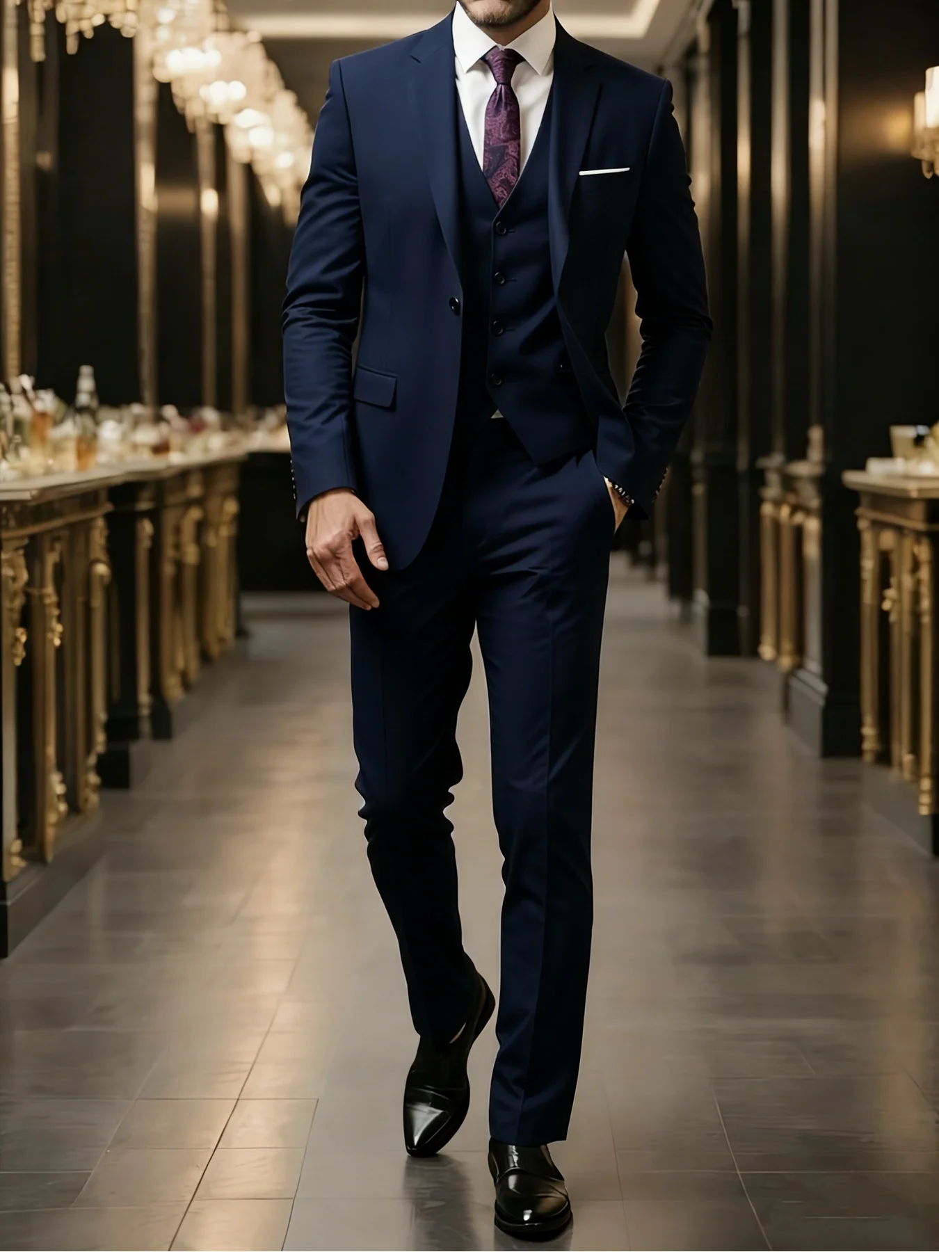 Men's Tailored Look Suit Single Breasted Solid 3-Piece Slim Fit
Men's Tailored Look Suit Single Breasted Solid 3-Piece Slim Fit
