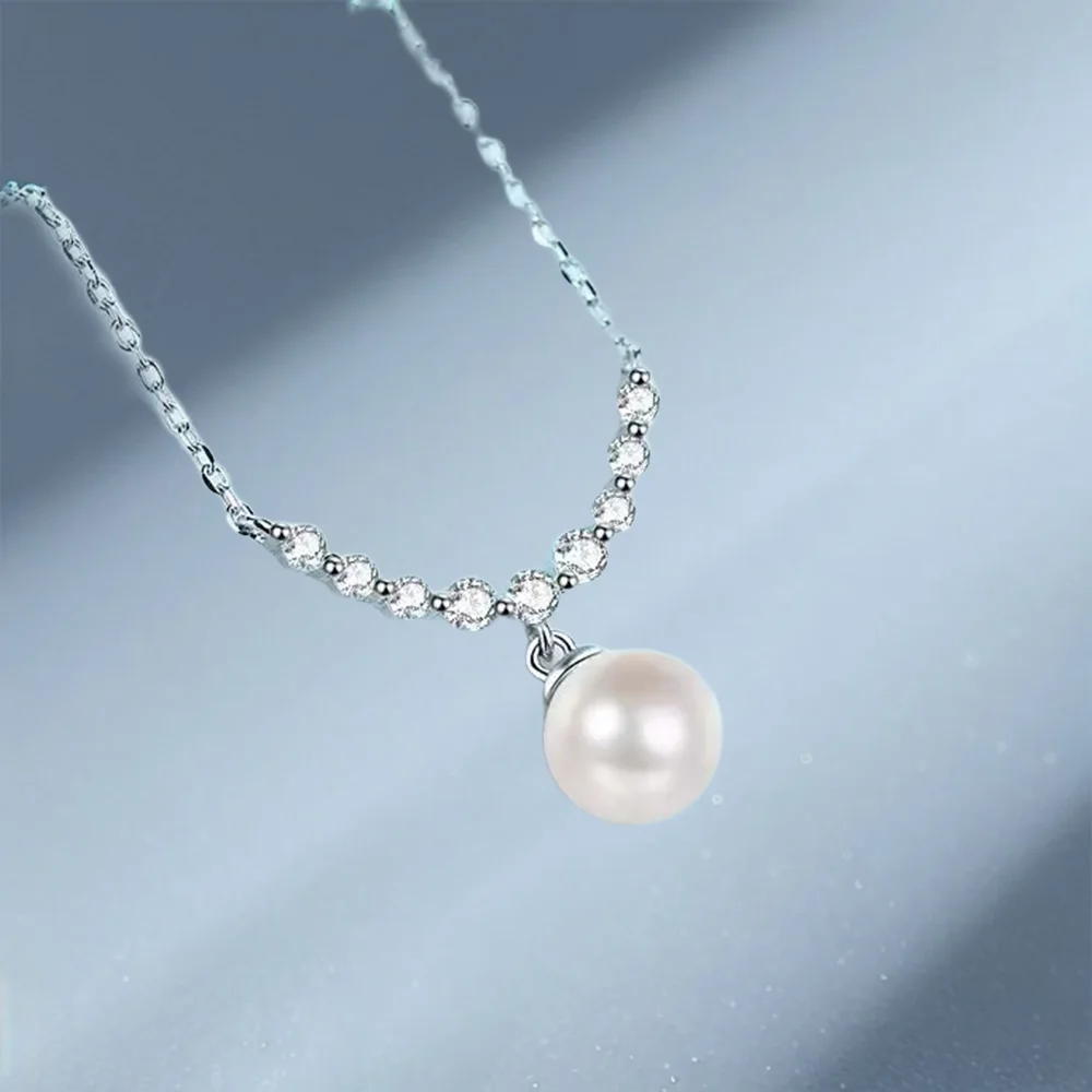 New Trendy Moissanite 8-9mm Pearl Platinum Necklace for Women, Elegant PT950 Clavicular Chain Pendant Wedding Gift Fine Jewelry
New Trendy Moissanite 8-9mm Pearl Platinum Necklace for Women, Elegant PT950 Clavicular Chain Pendant Wedding Gift Fine Jewelry