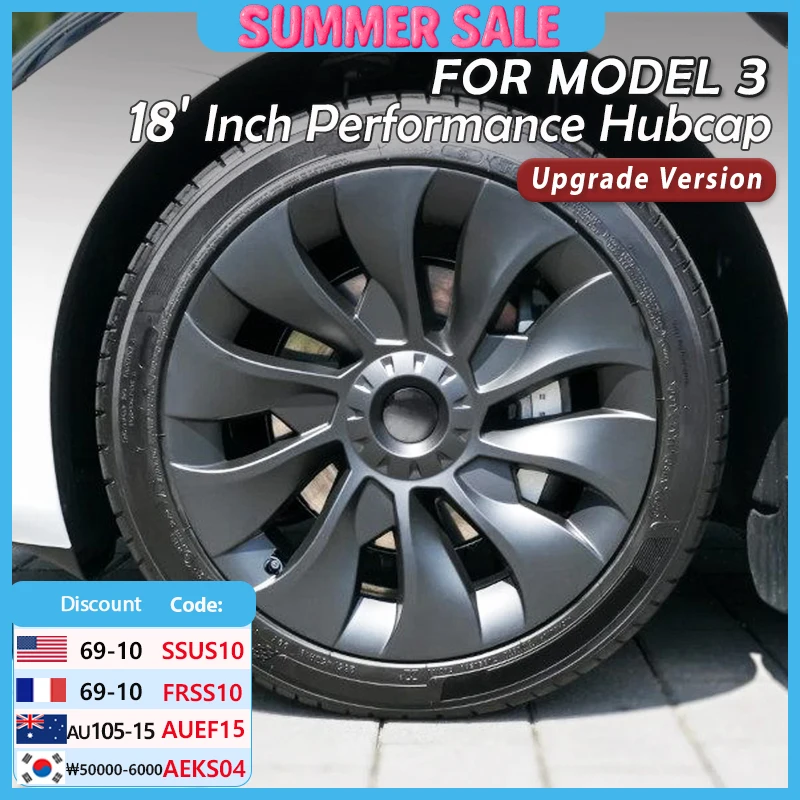 4PCS 18 Inch HubCap for Tesla Model 3 Performance Automobile Replacemen hubcaps Full Rim Cover Car Accessories Caps 2018-2023
4PCS 18 Inch HubCap for Tesla Model 3 Performance Automobile Replacemen hubcaps Full Rim Cover Car Accessories Caps 2018-2023