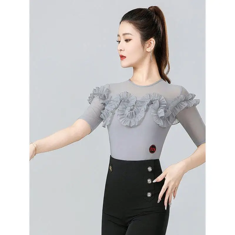2026 Modern Dance Top New High-end Brand Women's Jumpsuit National Standard Dance Practice Short Sleeve
2026 Modern Dance Top New High-end Brand Women's Jumpsuit National Standard Dance Practice Short Sleeve