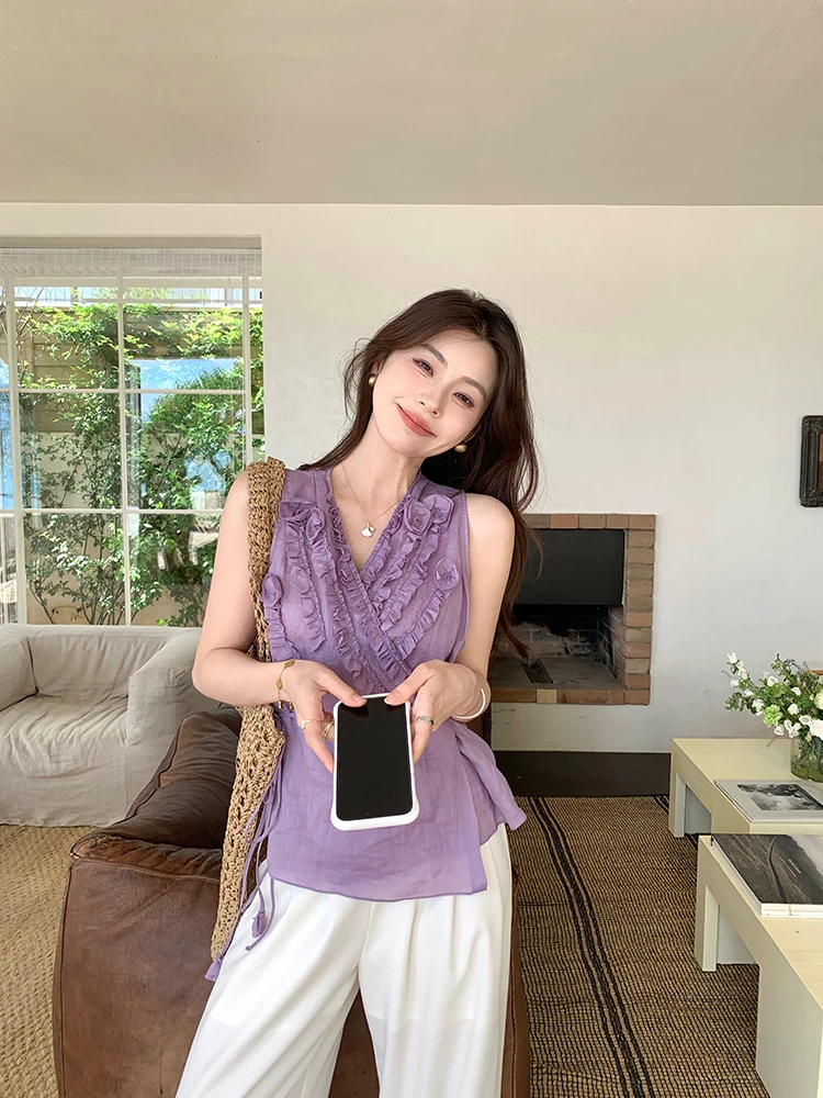 Летнее женское платье Syeee из фиолетового льняного полотна с цветочным узором, V-образным вырезом, повседневное, с завязками на шее
Летнее женское платье Syeee из фиолетового льняного полотна с цветочным узором, V-образным вырезом, повседневное, с завязками на шее