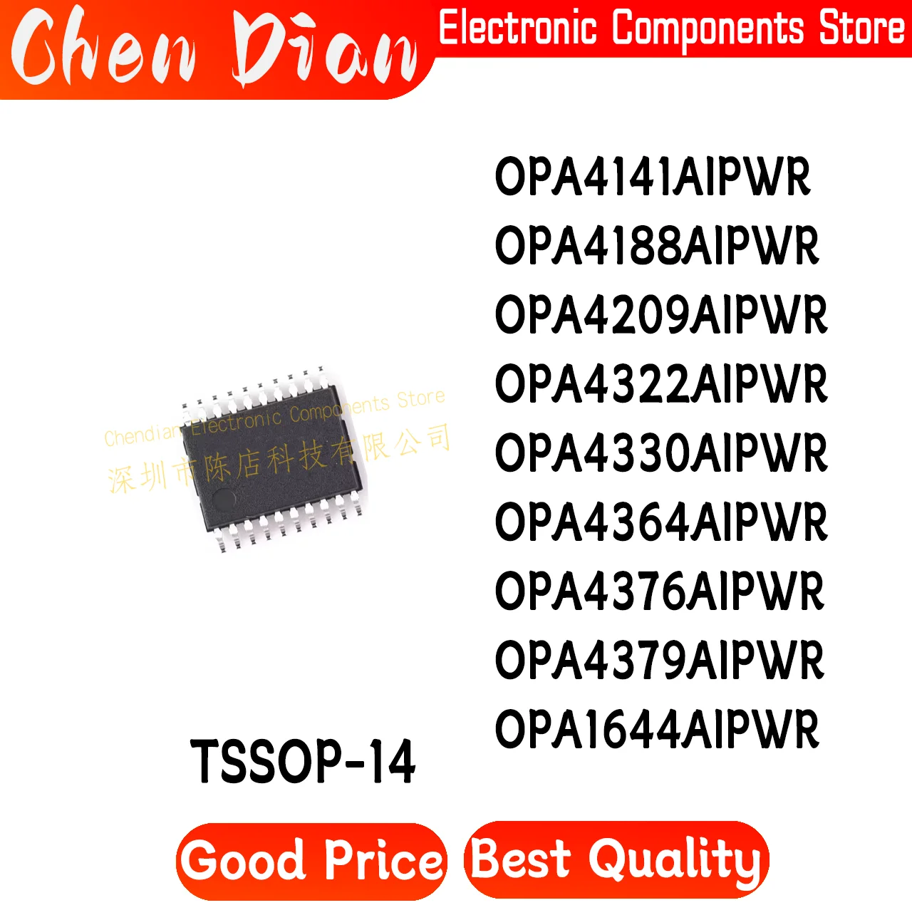 OPA4141AIPWR OPA4188AIPWR OPA4209AIPWR OPA4322AIPWR OPA4330AIPWR OPA4364AIPWR OPA4376AIPWR OPA4379AIPWR OPA1644AIPWR TSSOP-14
OPA4141AIPWR OPA4188AIPWR OPA4209AIPWR OPA4322AIPWR OPA4330AIPWR OPA4364AIPWR OPA4376AIPWR OPA4379AIPWR OPA1644AIPWR TSSOP-14