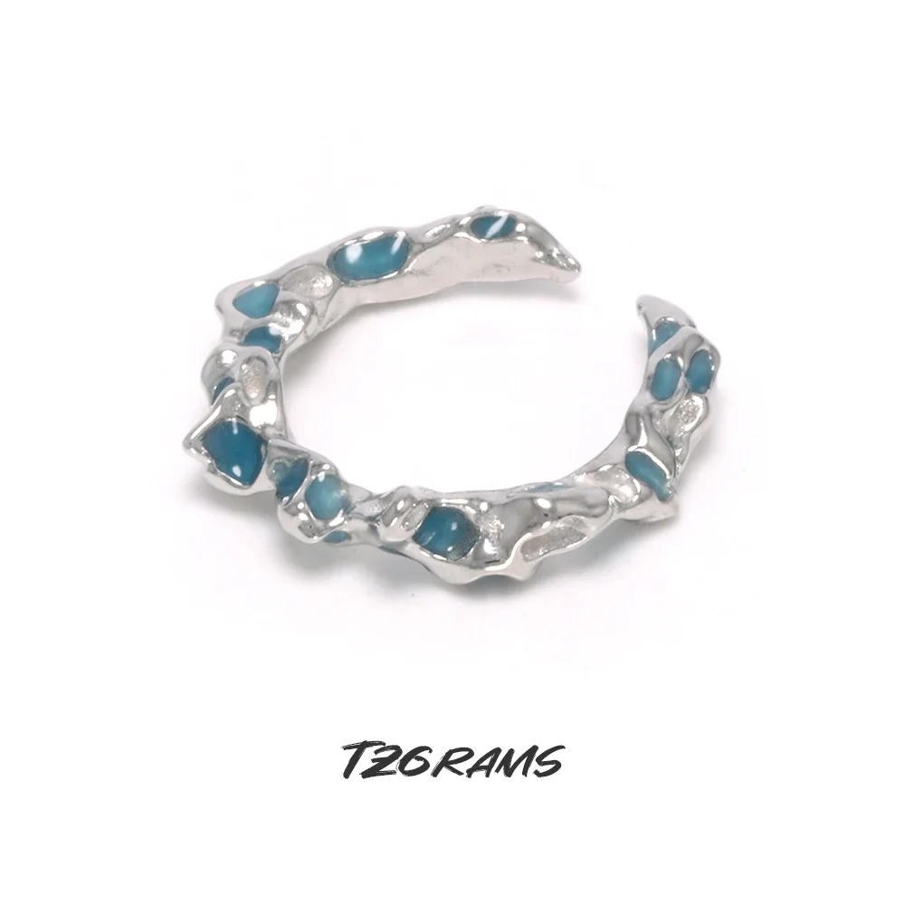925 Sterling Silver Irregular Coral Blue Ring for Women Adjustable Punk Retro Cool Unique Design Fashion Jewelry
925 Sterling Silver Irregular Coral Blue Ring for Women Adjustable Punk Retro Cool Unique Design Fashion Jewelry