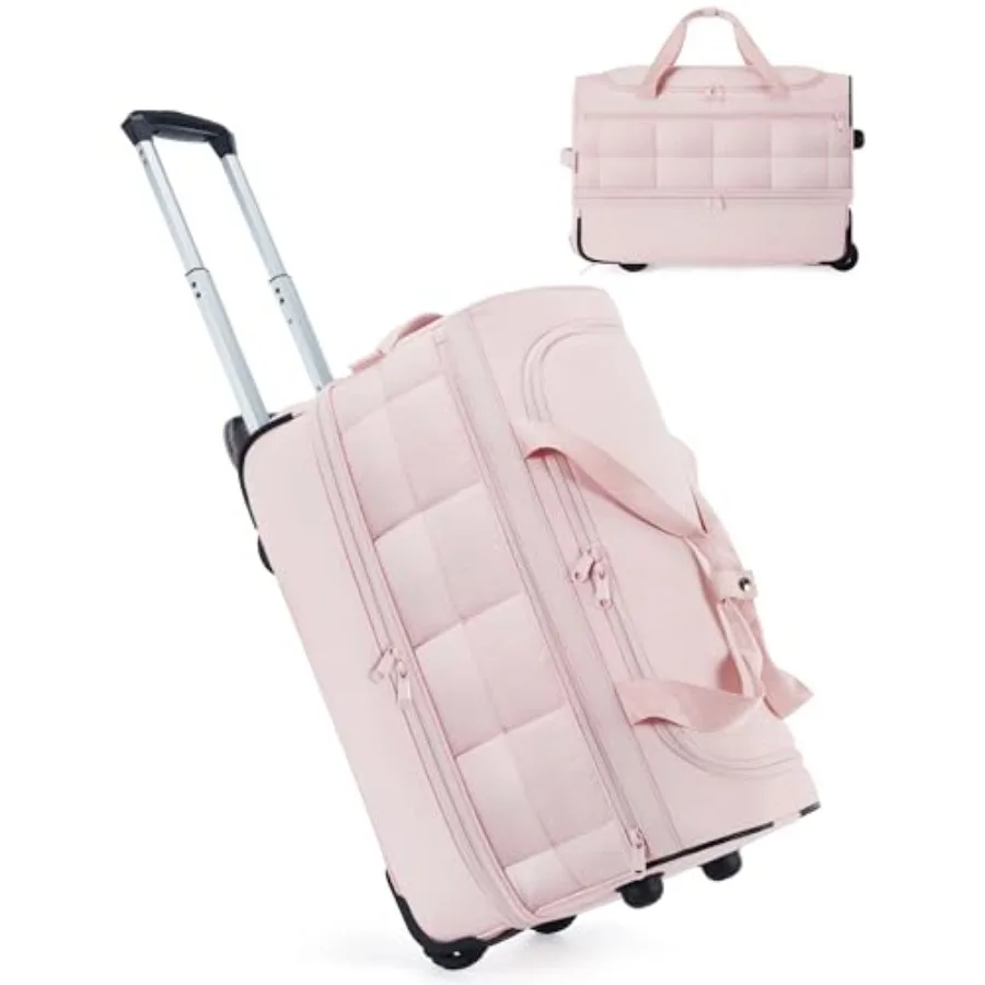 Rolling Duffle Bag with Wheels, Carry On Bag Duffel Bag for Travel, Wet Pocket Duffle with Wheels and Handle
Rolling Duffle Bag with Wheels, Carry On Bag Duffel Bag for Travel, Wet Pocket Duffle with Wheels and Handle