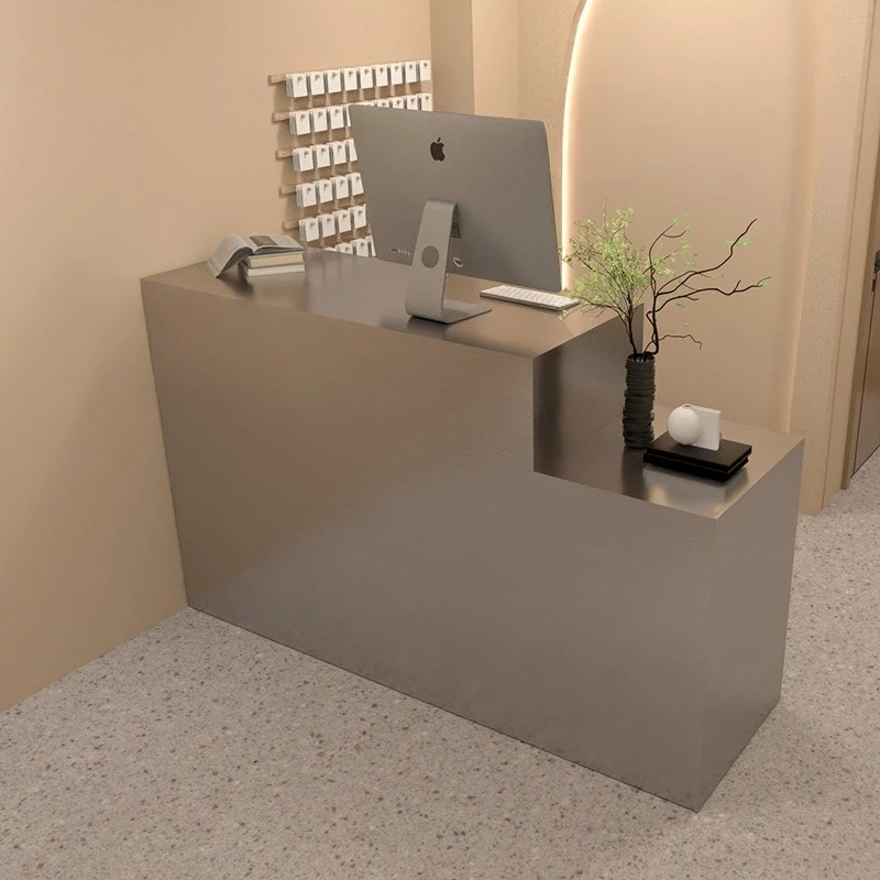 Stainless steel checkout page Clothing store Bar counter store Small hair salon counter Simple and modern
Stainless steel checkout page Clothing store Bar counter store Small hair salon counter Simple and modern