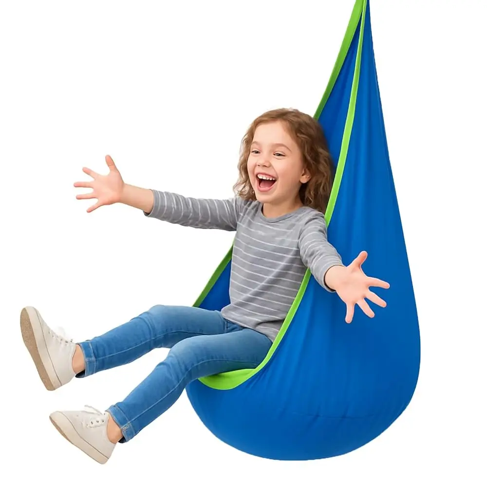 Kids Sensory Swing With 360° Rotation & Adjustable Height – Indoor/Outdoor Pod Swing For Autism, Durable, Safe With Four-Hole
Kids Sensory Swing With 360° Rotation & Adjustable Height – Indoor/Outdoor Pod Swing For Autism, Durable, Safe With Four-Hole