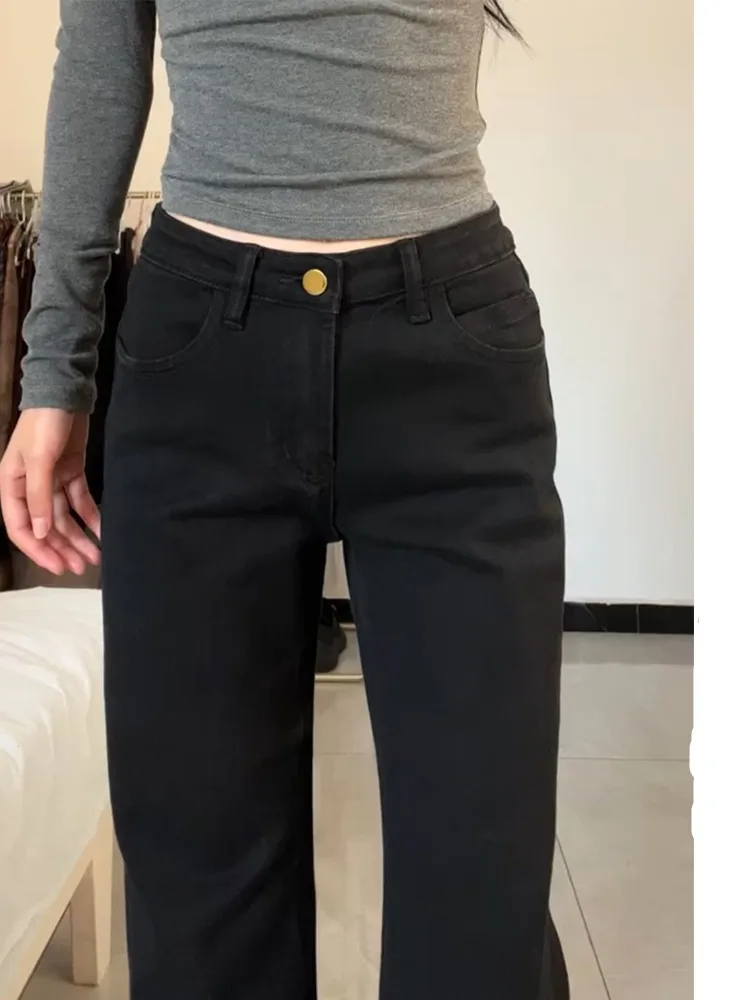 American Vintage Low Waist Bell Bottom Loose Slimming Wide Leg Jeans Women's Black Spring Autumn Loose Fit Casual Trousers
American Vintage Low Waist Bell Bottom Loose Slimming Wide Leg Jeans Women's Black Spring Autumn Loose Fit Casual Trousers