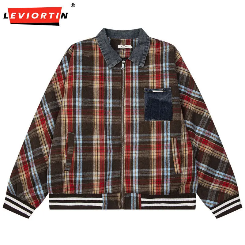 Spring and Autumn Retro Loose plaid Shirt Splicing Jacket Cardigan American Style Outerwear Loose Versatile Shirt for Men
Spring and Autumn Retro Loose plaid Shirt Splicing Jacket Cardigan American Style Outerwear Loose Versatile Shirt for Men