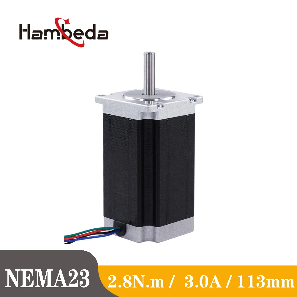 Nema 23 High Torque Hybrid Stepper Motor 113MM 1.8 Degree 3A 4.8V Step Motor CNC Milling Machine 3D Printer
Nema 23 High Torque Hybrid Stepper Motor 113MM 1.8 Degree 3A 4.8V Step Motor CNC Milling Machine 3D Printer