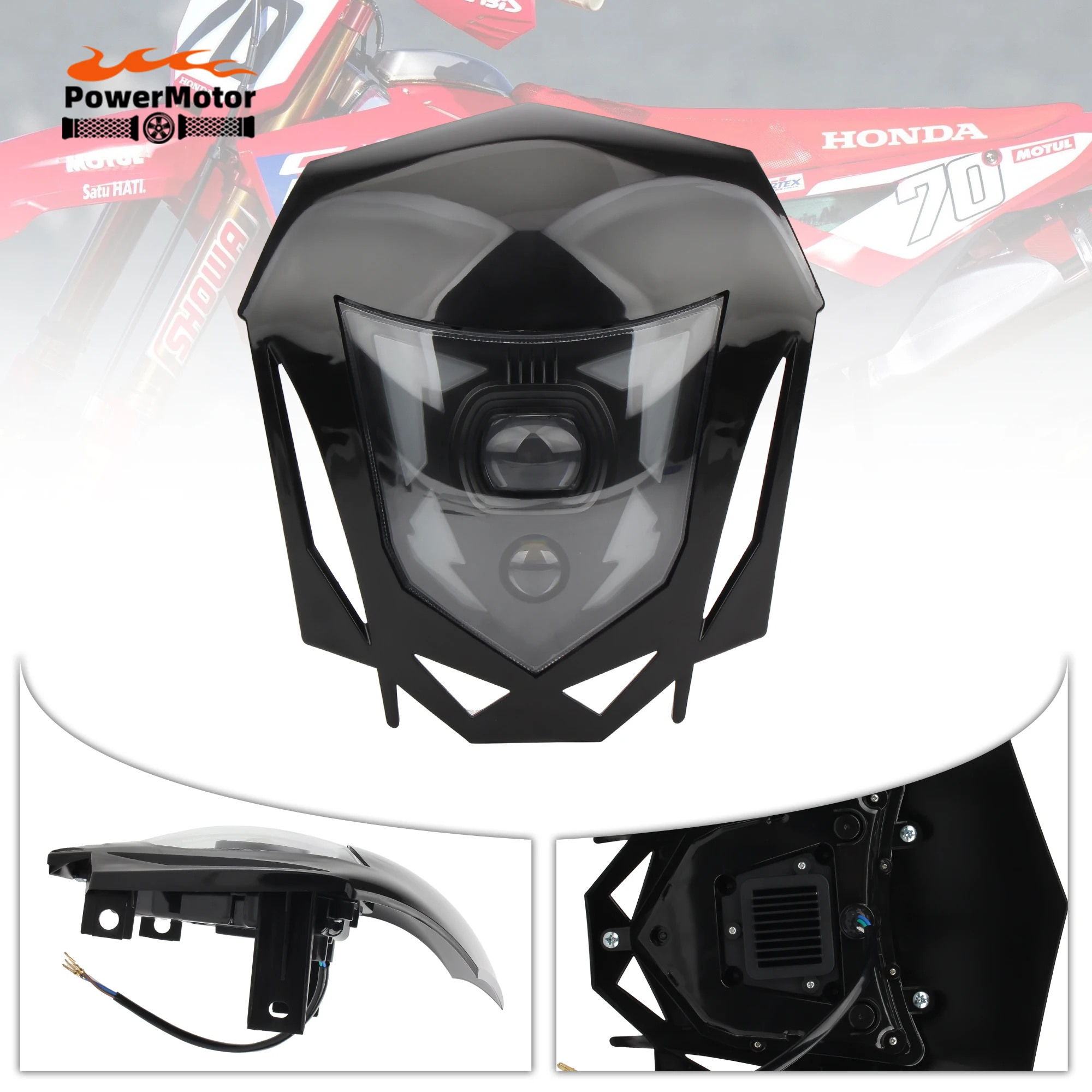 Motorcycle Headlight Plate LED Headlamp For Honda CRF450 2013-2016 CRF450L CRF450XR Supermoto Dirt Bike Enduro Motocross Fairing
Motorcycle Headlight Plate LED Headlamp For Honda CRF450 2013-2016 CRF450L CRF450XR Supermoto Dirt Bike Enduro Motocross Fairing