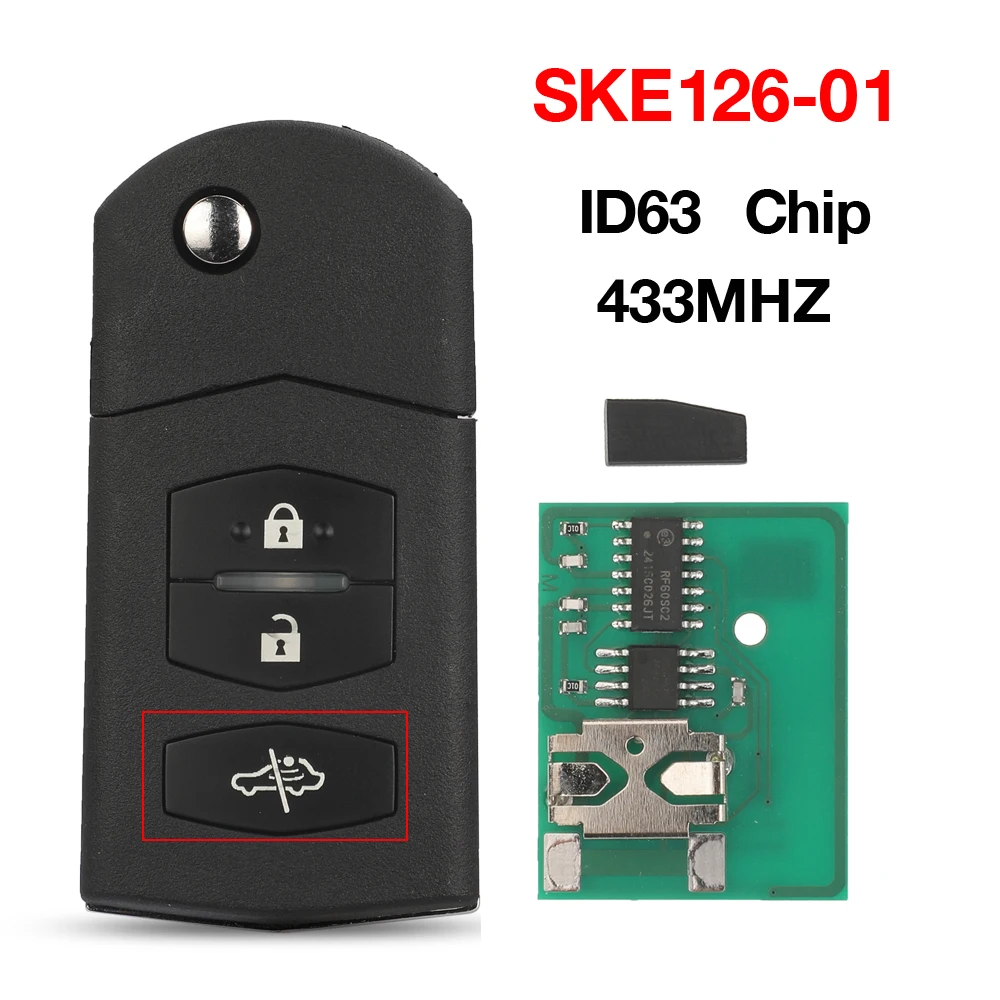 jingyuqin SKE126-01 Flip Remote Control Car Key 433MHZ 4D63 Chip For Mazda 2 3 5 6 MX5 RX8 CX7 Premacy 6 M6 Atenza 8 M8 MPV
jingyuqin SKE126-01 Flip Remote Control Car Key 433MHZ 4D63 Chip For Mazda 2 3 5 6 MX5 RX8 CX7 Premacy 6 M6 Atenza 8 M8 MPV