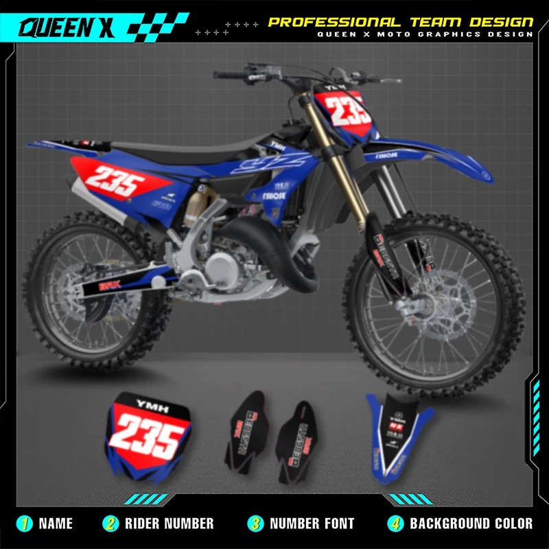 QUEEN X MOTO New Style Motorcycle Graphics Decal Stickers Kits For YAMAHA YZ125 YZ250 2022 2023 2024
QUEEN X MOTO New Style Motorcycle Graphics Decal Stickers Kits For YAMAHA YZ125 YZ250 2022 2023 2024
