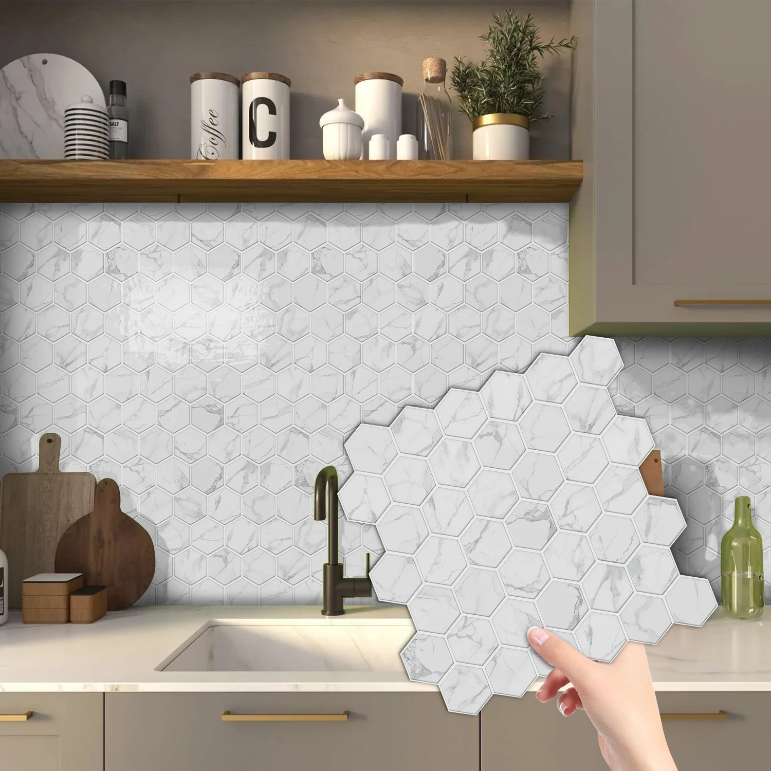 Removable Tile Stickers 12x12inch - Scratch-Proof Peel and Stick Wall Decals for Kitchen Bathroom Decor (3/6/9/12/15PCS)
Removable Tile Stickers 12x12inch - Scratch-Proof Peel and Stick Wall Decals for Kitchen Bathroom Decor (3/6/9/12/15PCS)