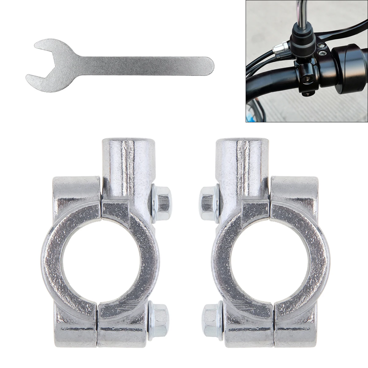 2pcs Motorcycle Accessories Mirror Mount Clamp Rear View Mirror Holder 25mm 22mm Handlebar Bracket Clamp 8mm 10mm Thread
2pcs Motorcycle Accessories Mirror Mount Clamp Rear View Mirror Holder 25mm 22mm Handlebar Bracket Clamp 8mm 10mm Thread