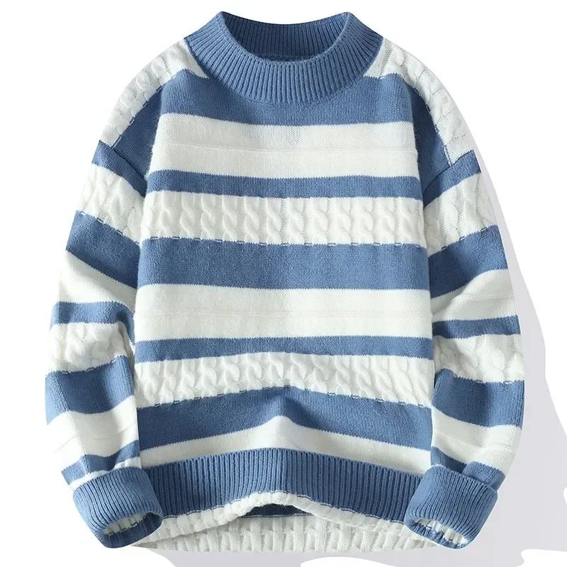 New Autumn Winter Men's O-Neck Pullovers Fashion Striped Sweater Men Preppy Style Warm Casual Knitted Full Pullover Sweaters Man
New Autumn Winter Men's O-Neck Pullovers Fashion Striped Sweater Men Preppy Style Warm Casual Knitted Full Pullover Sweaters Man