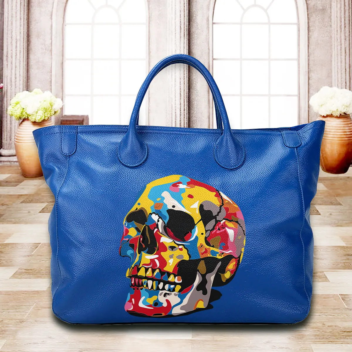 Multicolored skull Women's Genuine Leather Tote Handbag 2025 New Retro Exquisite Large Capacity Bag Lady Messenger Shoulder Bag
Multicolored skull Women's Genuine Leather Tote Handbag 2025 New Retro Exquisite Large Capacity Bag Lady Messenger Shoulder Bag