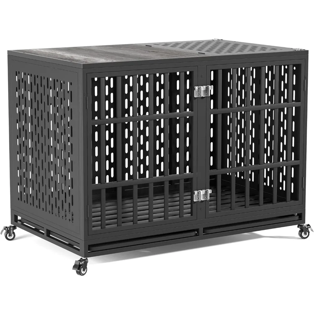 48inch Heavy Duty Dog Crate Compatible with Optional Divider, Extra Large Kennel for High Anxiety Dogs, Indestructible Pet Cage
48inch Heavy Duty Dog Crate Compatible with Optional Divider, Extra Large Kennel for High Anxiety Dogs, Indestructible Pet Cage
