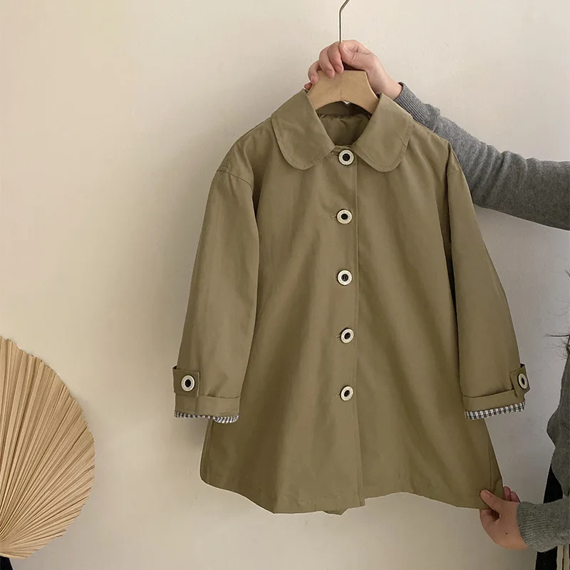 Girls Coat 2025 Spring New Childrens Clothes Korean Style Baby Girls Medium Long Bow Doll Collar Coat Casual Simple Daily
Girls Coat 2025 Spring New Childrens Clothes Korean Style Baby Girls Medium Long Bow Doll Collar Coat Casual Simple Daily