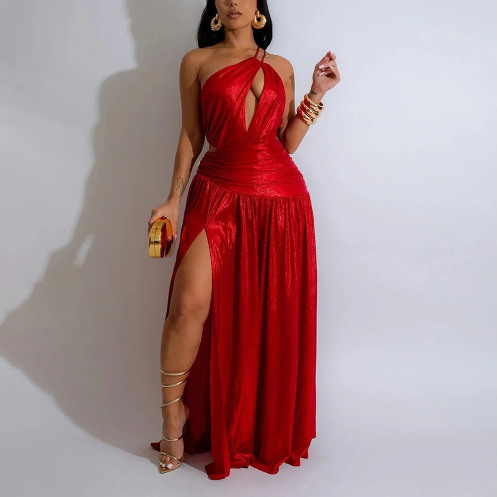Sexy Dresses for Woman 2025 New One Shoulder Backless Side Split Pleated Elegant Birthday Party Dinner Celebrate Clothes Dress
Sexy Dresses for Woman 2025 New One Shoulder Backless Side Split Pleated Elegant Birthday Party Dinner Celebrate Clothes Dress