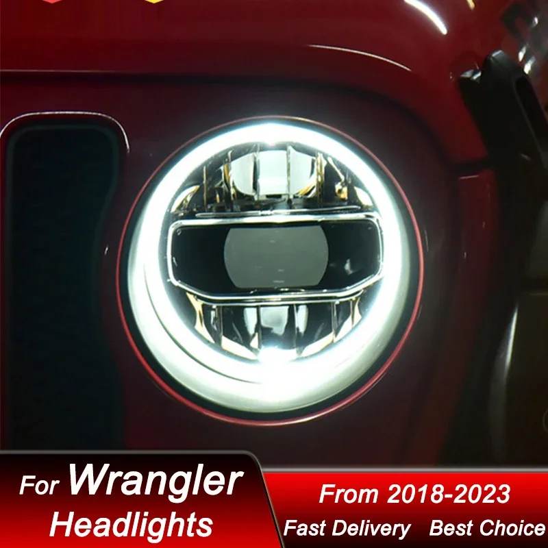 Pop Car Led Headlights For Jeep Wrangler 2018-2023 To New Style Full LED Headlamp Assembly Upgrade Projector Lens Accessories Ki 
Pop Car Led Headlights For Jeep Wrangler 2018-2023 To New Style Full LED Headlamp Assembly Upgrade Projector Lens Accessories Ki