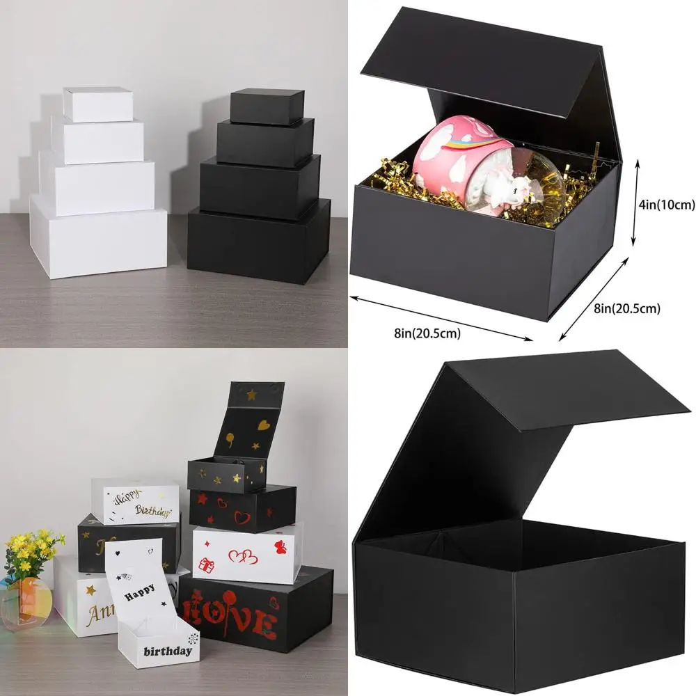 16-Pack Collapsible Gift Boxes with Magnetic Closure, Ideal for Small Businesses, Parties, Boutiques, Weddings, Jewelry, Apparel
16-Pack Collapsible Gift Boxes with Magnetic Closure, Ideal for Small Businesses, Parties, Boutiques, Weddings, Jewelry, Apparel
