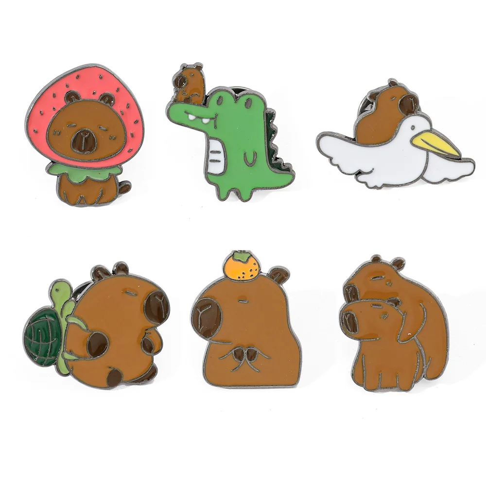 Cute Looking Capibara Capybara Enamel Pin Small Animal Strawberry Orange Turtle Badge Brooch Lapel Jewelry Gift Kids Wholesale
Cute Looking Capibara Capybara Enamel Pin Small Animal Strawberry Orange Turtle Badge Brooch Lapel Jewelry Gift Kids Wholesale