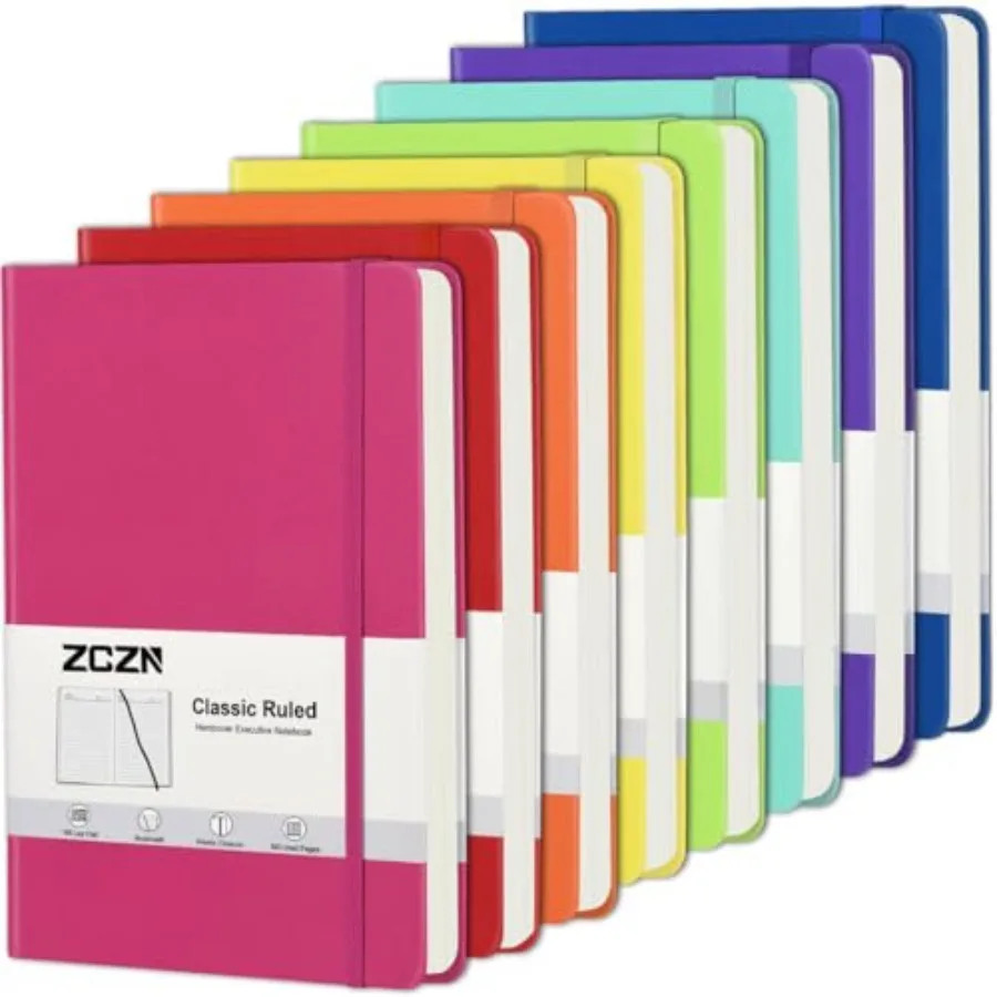 8 Pack Hardcover Journal Notebooks, 5.5"x8.3", Hardcover,,A5 Lined Journals for Notes-taking, Writing, Diary, Ruled Journaling
8 Pack Hardcover Journal Notebooks, 5.5"x8.3", Hardcover,,A5 Lined Journals for Notes-taking, Writing, Diary, Ruled Journaling