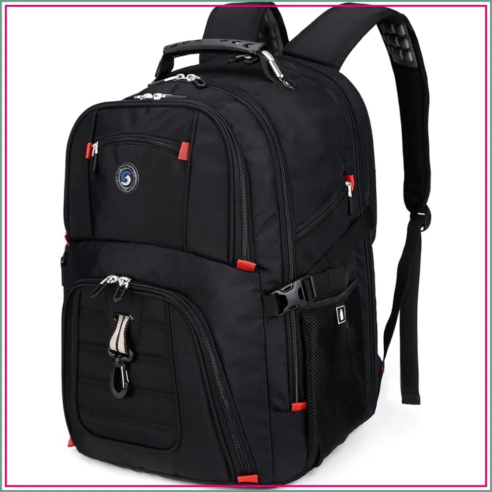 50L Travel Laptop Backpack with Combination Lock, Airline Approved Business Work Bag Fit 17 Inch Laptops, Black
50L Travel Laptop Backpack with Combination Lock, Airline Approved Business Work Bag Fit 17 Inch Laptops, Black