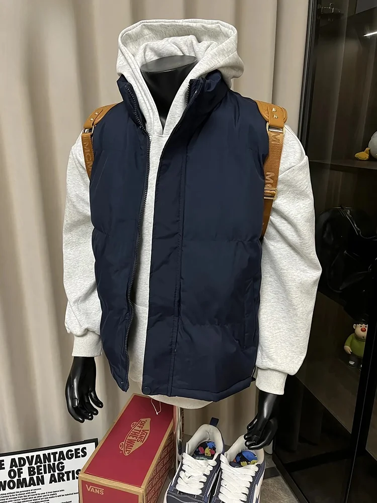 Легкая пуховая куртка-жилет мужская зимняя утепленная хлопковая с наплечными подушками, модная городская повседневная
Легкая пуховая куртка-жилет мужская зимняя утепленная хлопковая с наплечными подушками, модная городская повседневная