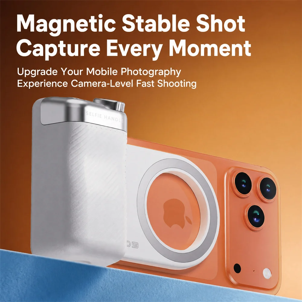 Dual Side Magnetic Smartphone Grip Phone Stabilizer Stand with Zoom Function+FillLight+Bluetooth Shutter for iPhone Android
Dual Side Magnetic Smartphone Grip Phone Stabilizer Stand with Zoom Function+FillLight+Bluetooth Shutter for iPhone Android