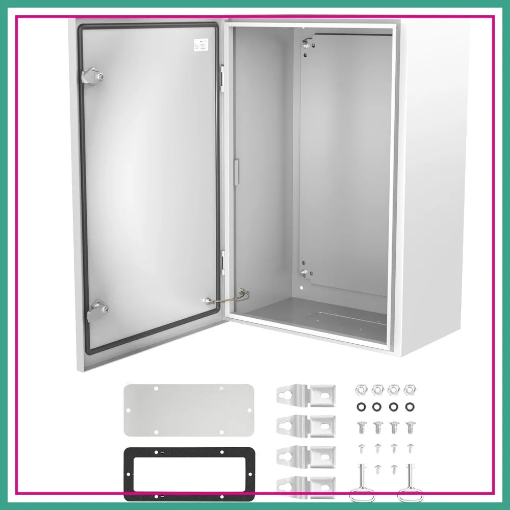 24x16x10 NEMA Steel Enclosure, IP66 Waterproof Dustproof Electrical Junction Box with Mounting Plate
24x16x10 NEMA Steel Enclosure, IP66 Waterproof Dustproof Electrical Junction Box with Mounting Plate
