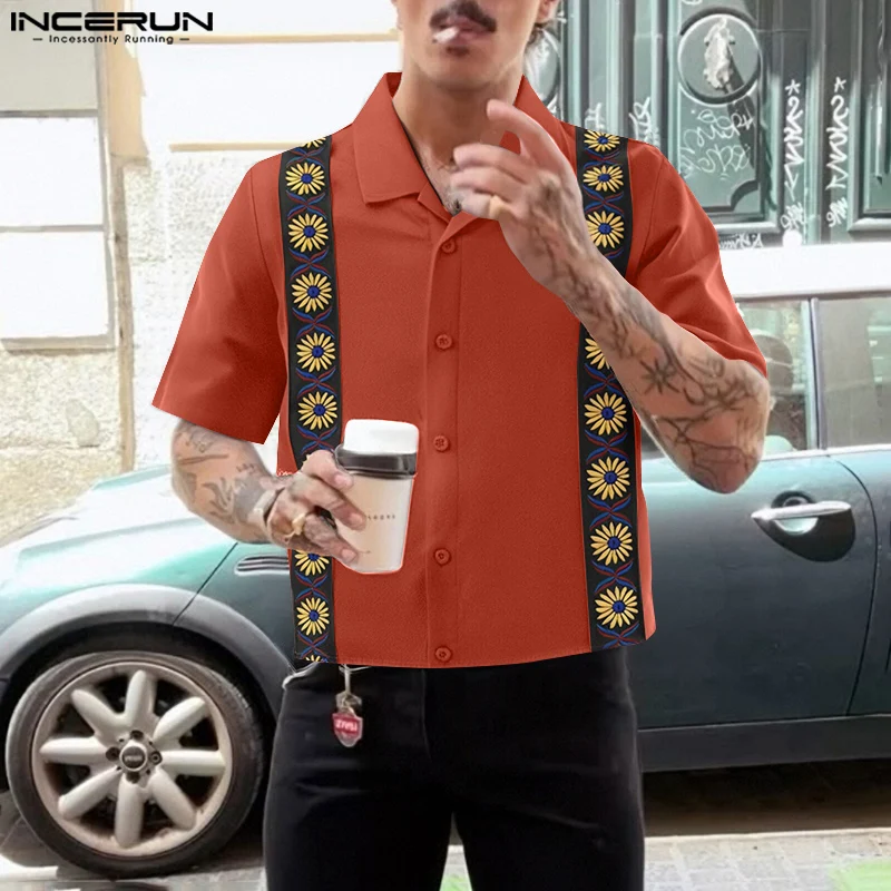 INCERUN Men Shirt Print Patchwork Lapel Short Sleeve Button Men Clothing Streetwear Summer 2025 Fashion Casual Crop Tops S-5XL
INCERUN Men Shirt Print Patchwork Lapel Short Sleeve Button Men Clothing Streetwear Summer 2025 Fashion Casual Crop Tops S-5XL