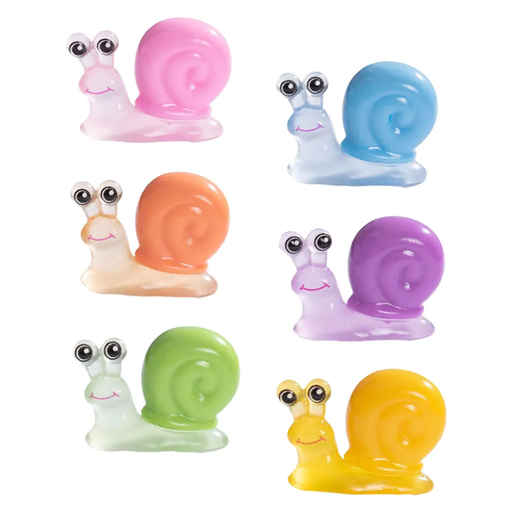 6pcs Snail Ornaments Resin Mini Figurines Luminous Toy Small Animals Garden Decor Statue Tiny Landscape Plant Accessory
6pcs Snail Ornaments Resin Mini Figurines Luminous Toy Small Animals Garden Decor Statue Tiny Landscape Plant Accessory