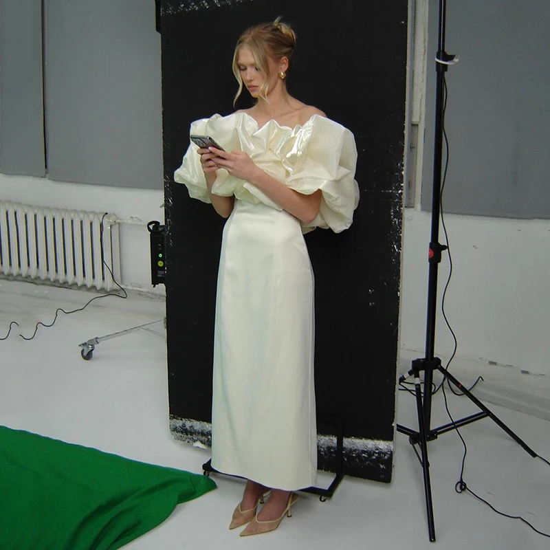 Eightree Fashion Mermaid Wedding Dresses Women Off The Shoulder Tea Length Bridal Dress 2025 White Wedding Prom Gowns Customized
Eightree Fashion Mermaid Wedding Dresses Women Off The Shoulder Tea Length Bridal Dress 2025 White Wedding Prom Gowns Customized