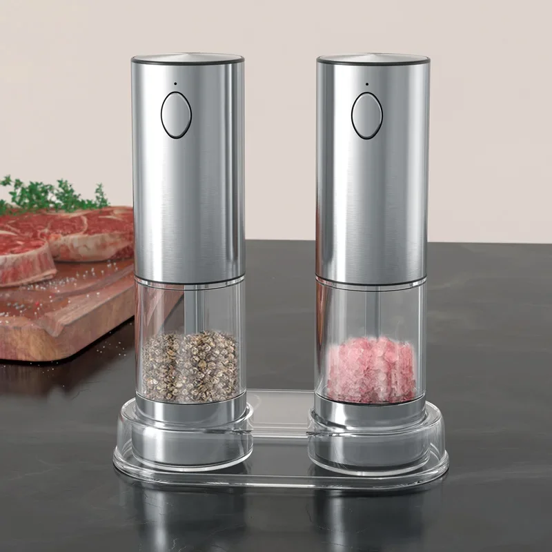 Electric Pepper Grinder Set Salt And Pepper Grinder USB Rechargeable Adjustable Coarseness Spice Mill With LED Light
Electric Pepper Grinder Set Salt And Pepper Grinder USB Rechargeable Adjustable Coarseness Spice Mill With LED Light