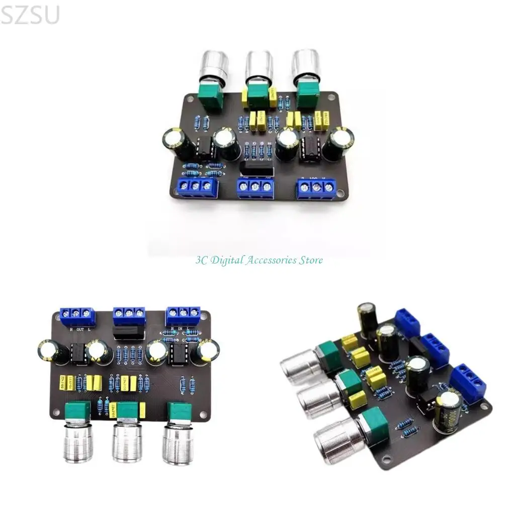 SZSU NE5532 Digital PowerAmplifiers Tone Board PreAmplifiers Treble Bass Volumes Adjust
SZSU NE5532 Digital PowerAmplifiers Tone Board PreAmplifiers Treble Bass Volumes Adjust