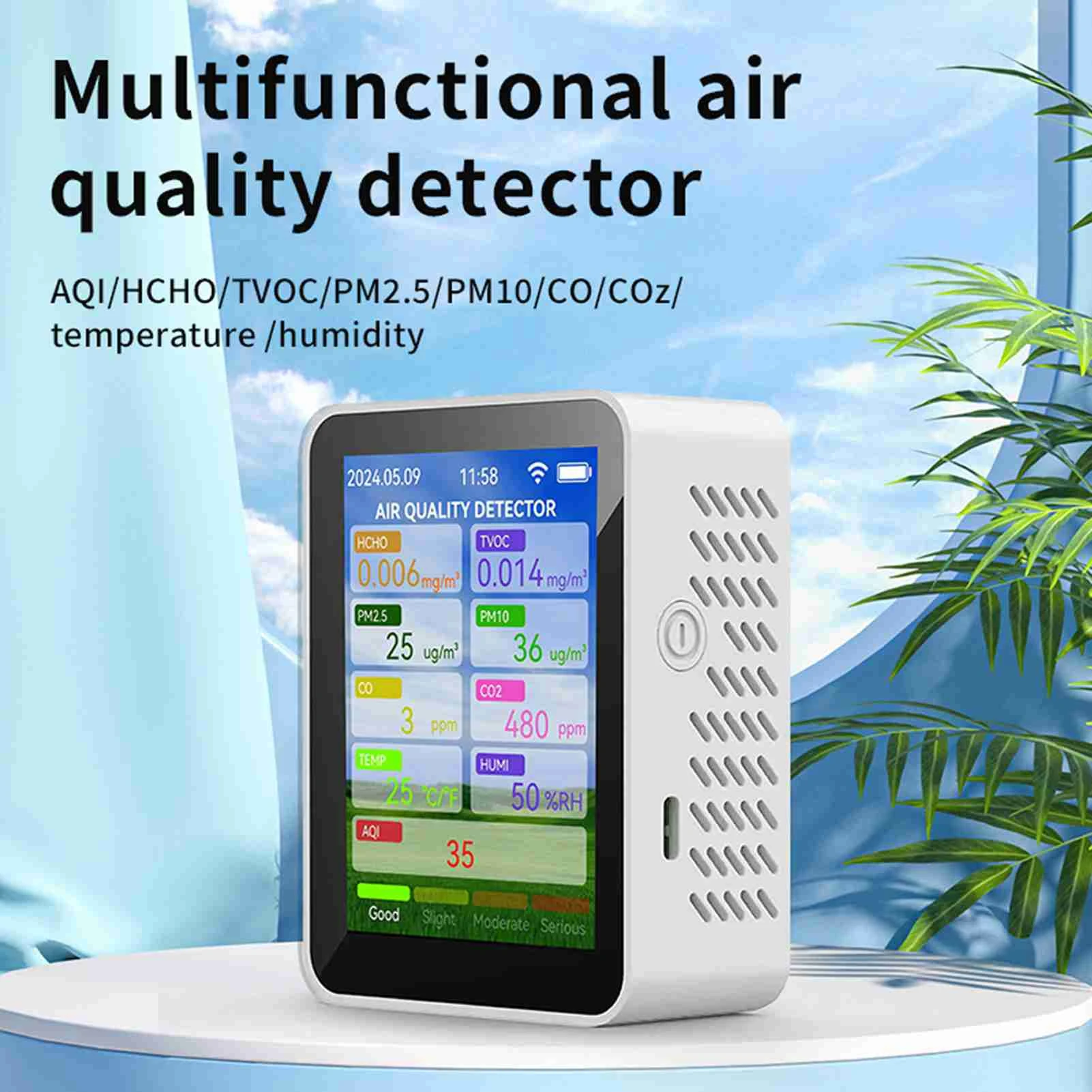 Multifunctional Air Quality Detector PM2.5 CO CO2 Temperature Humidity Air Quality Monitor Carbon Dioxide Detector Tester
Multifunctional Air Quality Detector PM2.5 CO CO2 Temperature Humidity Air Quality Monitor Carbon Dioxide Detector Tester