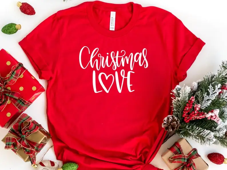 Christmas Love Shirt vetement T-Shirt Short Sleeve Top Tees O Neck femme 2022 Streetwear harajuku 100% cotton Drop Shipping
Christmas Love Shirt vetement T-Shirt Short Sleeve Top Tees O Neck femme 2022 Streetwear harajuku 100% cotton Drop Shipping