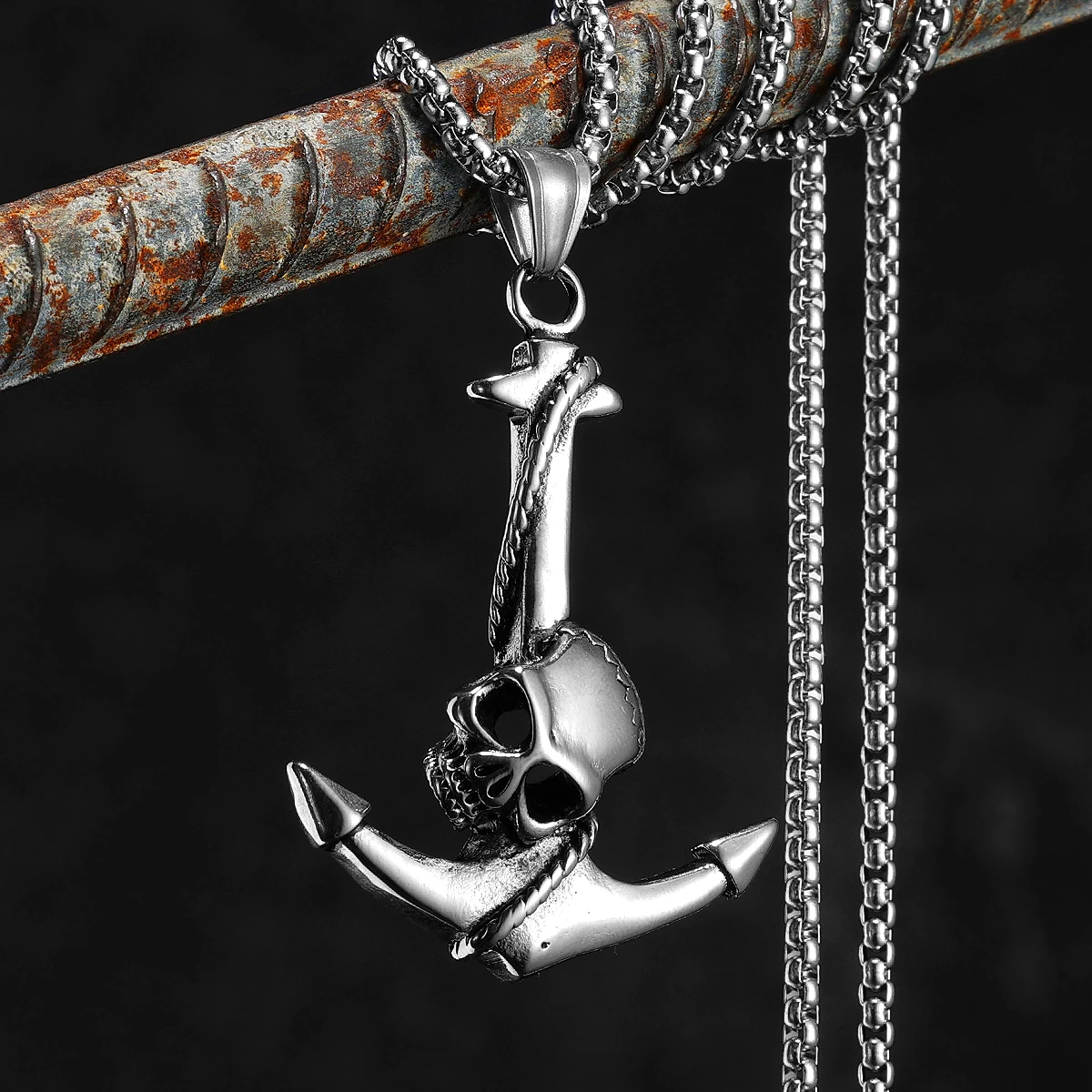Skull Anchor Amulets Men Necklaces Stainless Steel Pendant Chain Women Fashion Jewelry Punk New In Accessories Gifts Wholesale
Skull Anchor Amulets Men Necklaces Stainless Steel Pendant Chain Women Fashion Jewelry Punk New In Accessories Gifts Wholesale