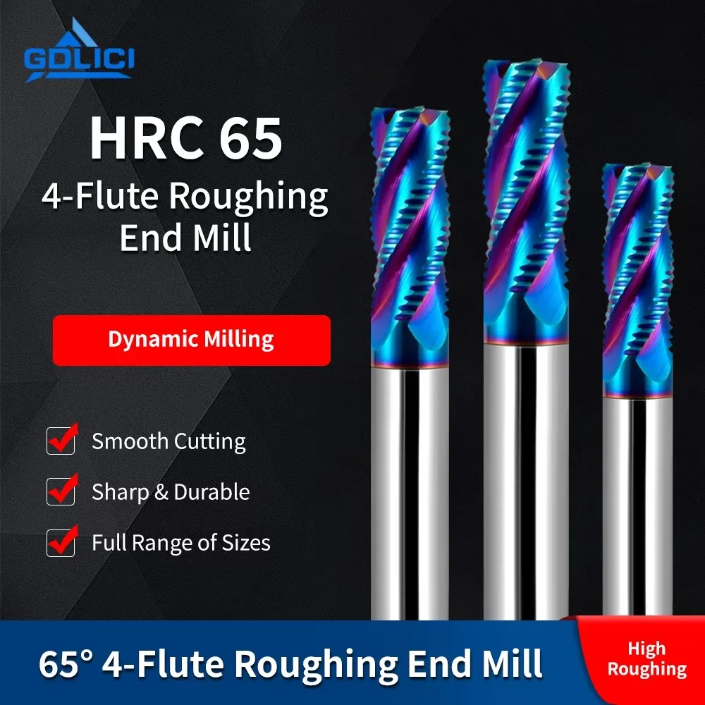 HRC65 Roughing End Mill Carbide 4 Flutes Milling Cutter Tungsten Cutting Tools For Stainless Steels CNC Maching Millings 8 10mm
HRC65 Roughing End Mill Carbide 4 Flutes Milling Cutter Tungsten Cutting Tools For Stainless Steels CNC Maching Millings 8 10mm