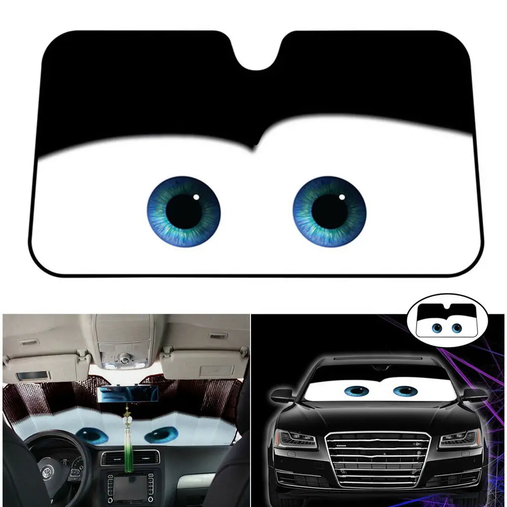Black Cartoon Eyes Car Window Windscreen Sun Shade Cover Auto Sun Visor 130×70cm
Black Cartoon Eyes Car Window Windscreen Sun Shade Cover Auto Sun Visor 130×70cm