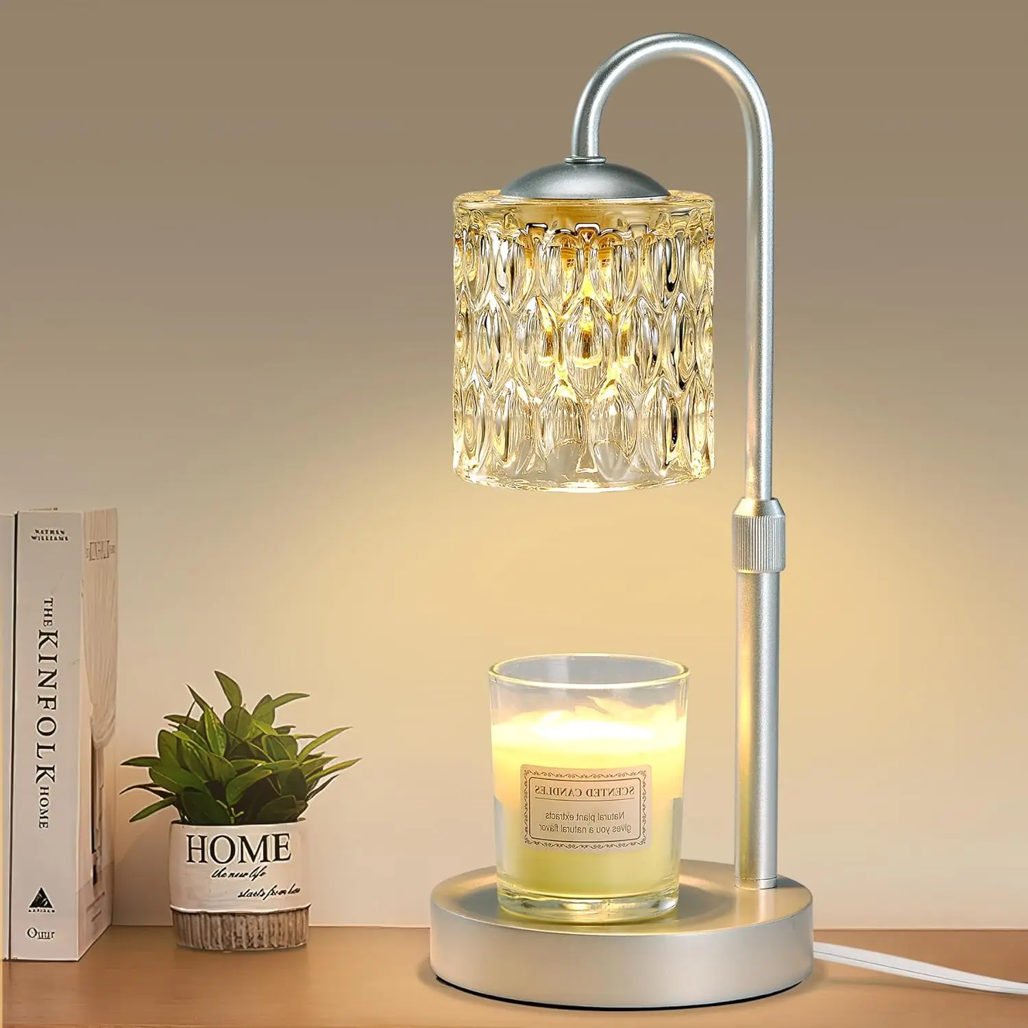 Dimmable Candle Warmer Lamp with Timer, Height Adjustable, Safe Electric Wax Melter, Home Decor, Gift for Women Mom, Housewarming, Silver Wood Base
Dimmable Candle Warmer Lamp with Timer, Height Adjustable, Safe Electric Wax Melter, Home Decor, Gift for Women Mom, Housewarming, Silver Wood Base