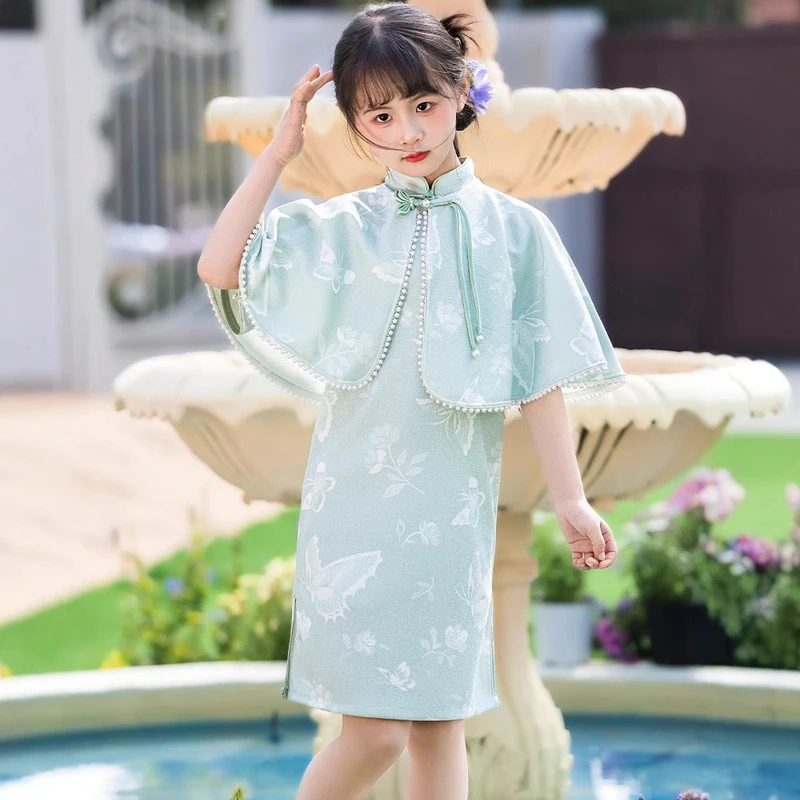 Chinese Traditional Cheongsam With Shawl Lovely Princess Party Dresses Qipao Girls Costumes New Year Clothes Kids Birthday Gift
Chinese Traditional Cheongsam With Shawl Lovely Princess Party Dresses Qipao Girls Costumes New Year Clothes Kids Birthday Gift