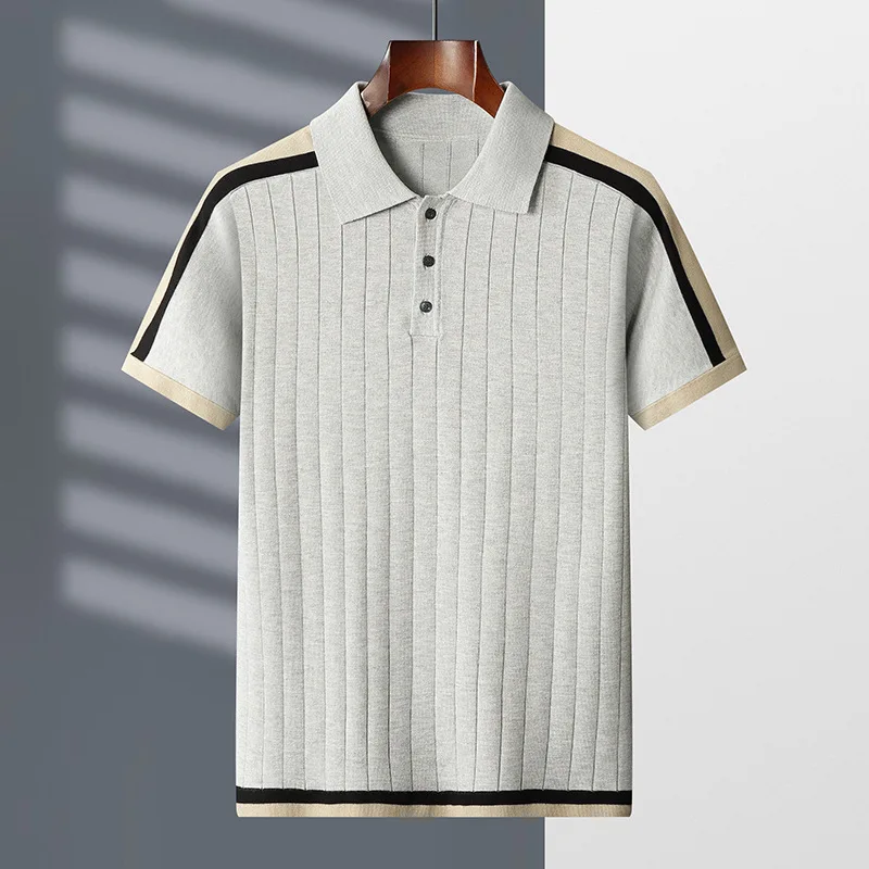 2022 Summer Knitted Mens Polo Shirts Luxury Short Sleeve Business Casual Colorant Color Male Tops Slim Fit Simple Man Tees 3XL
2022 Summer Knitted Mens Polo Shirts Luxury Short Sleeve Business Casual Colorant Color Male Tops Slim Fit Simple Man Tees 3XL