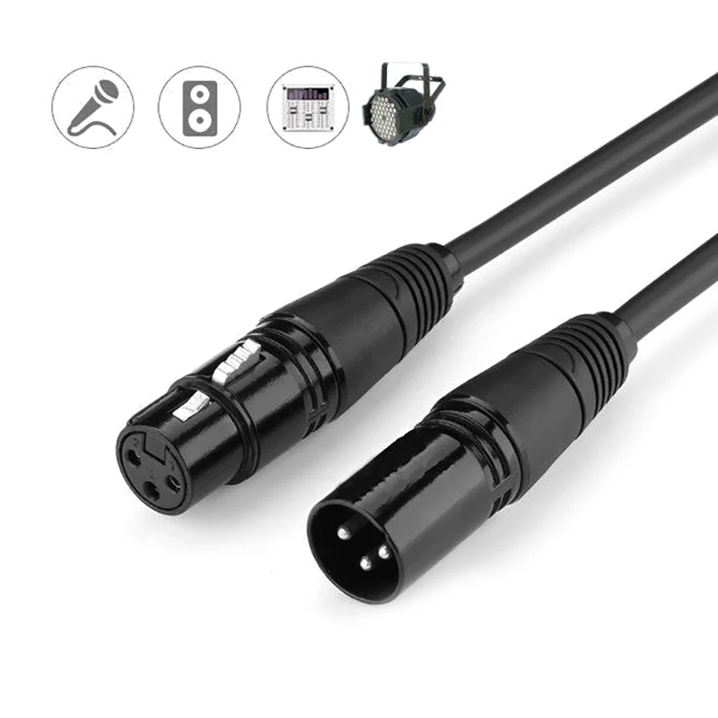 DMX 3-PIN DMX512 Male To Female Cable LED PAR Stage Lights DMX Signal Line Dj Equipment DMX512 Signal Line Xlr Connector
DMX 3-PIN DMX512 Male To Female Cable LED PAR Stage Lights DMX Signal Line Dj Equipment DMX512 Signal Line Xlr Connector