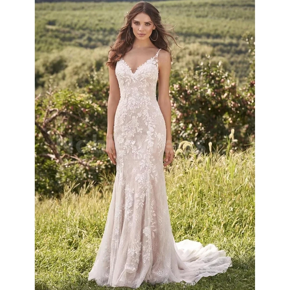 Mermaid Wedding Dresses for Bride V-Neck Modest Tulle Lace Appliques Elegant Boho Beach Bridal Gown Customized
Mermaid Wedding Dresses for Bride V-Neck Modest Tulle Lace Appliques Elegant Boho Beach Bridal Gown Customized