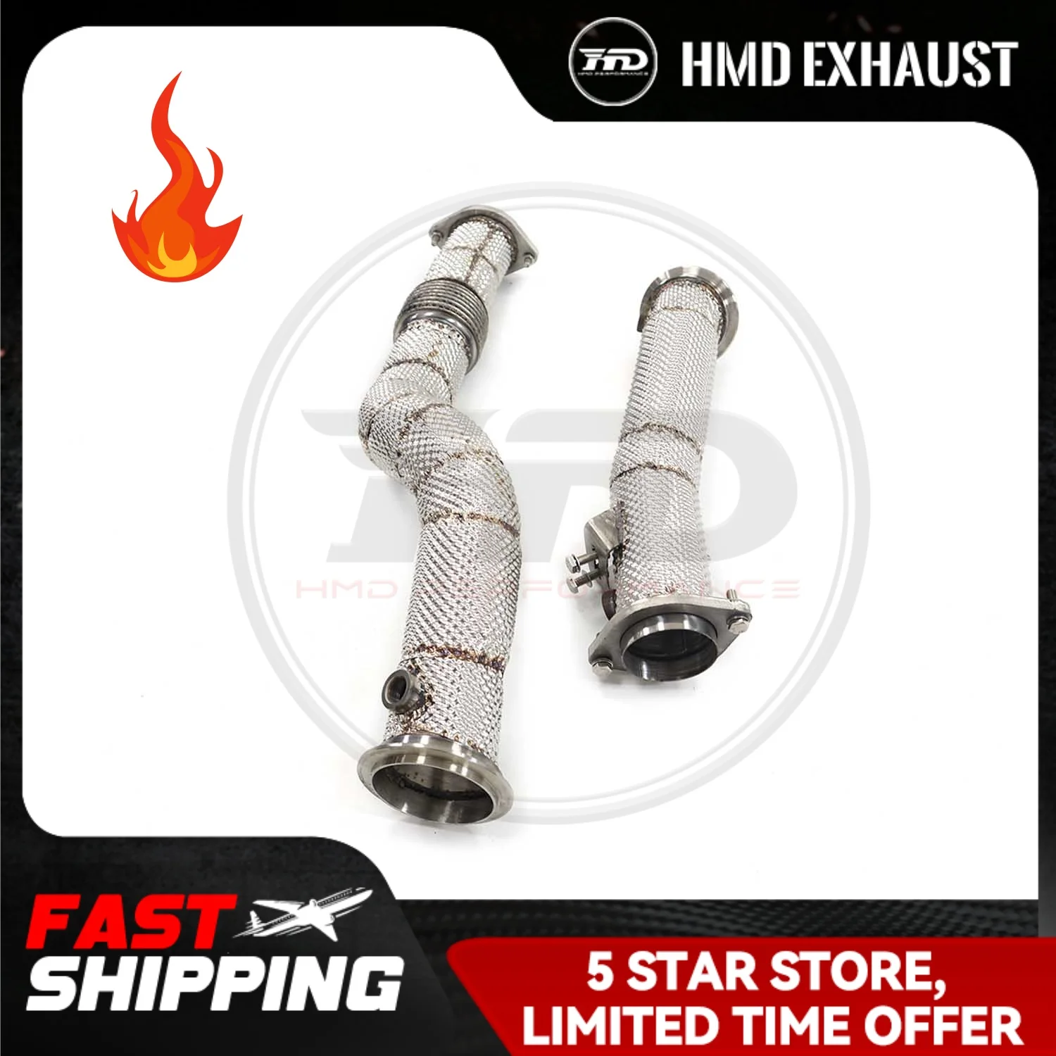 HMD Exhaust System High Flow Performance Downpipe for BMW M3 M4 G80 G82 3.0T With Heat shield
HMD Exhaust System High Flow Performance Downpipe for BMW M3 M4 G80 G82 3.0T With Heat shield