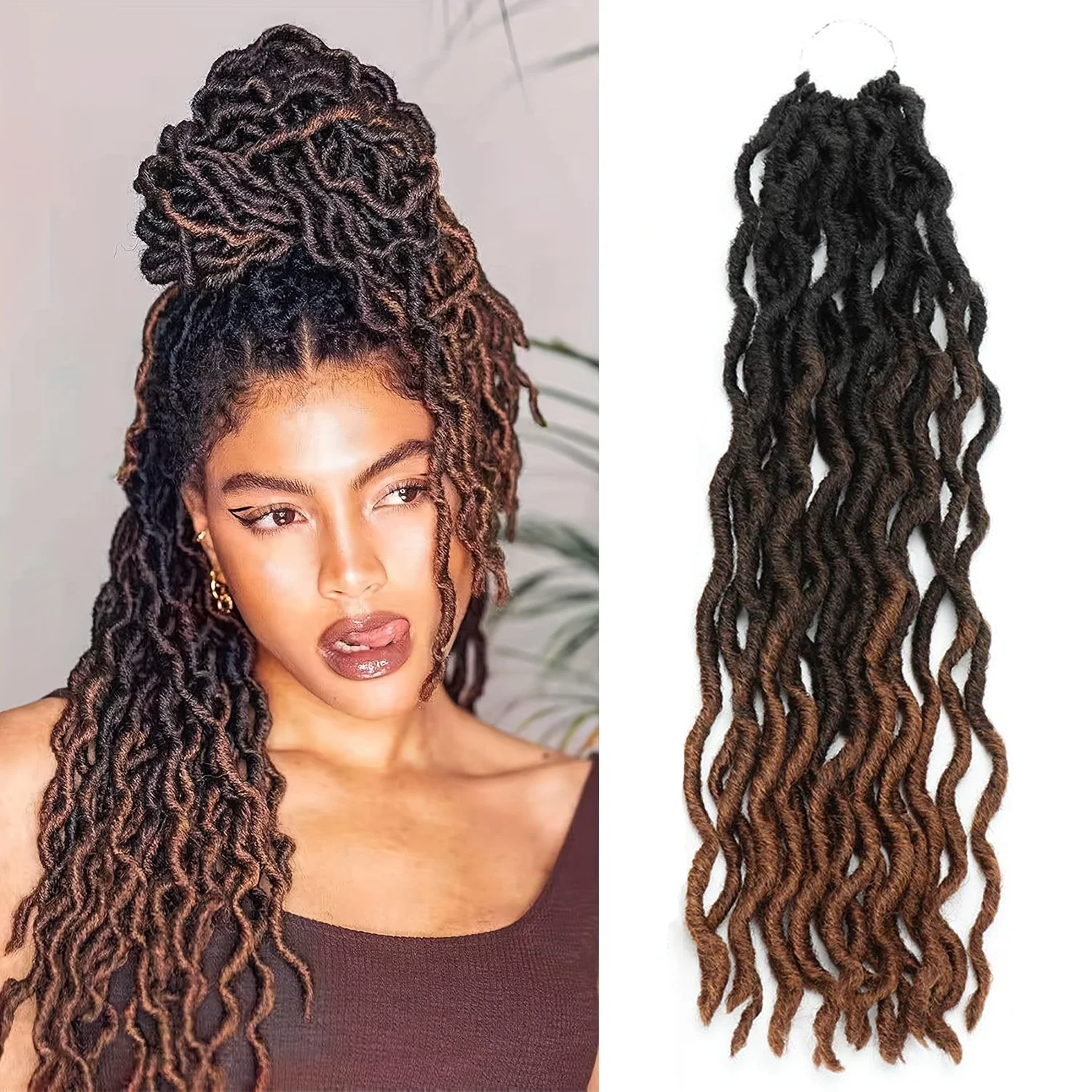 Gypsy Locs Crochet Hair 18inch Goddess Locs Synthetic Fiber Faux African Roots Dreadlocs Synthetic Braiding Hair Extensions
Gypsy Locs Crochet Hair 18inch Goddess Locs Synthetic Fiber Faux African Roots Dreadlocs Synthetic Braiding Hair Extensions